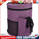 DIY Knitting Storage Bag Portable Yarn Tote Crochet Hooks Holder (Purple)