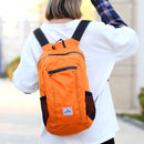 20L Large Waterproof Folding Climbing Backpack Bag Travel Rucksack (Orange)