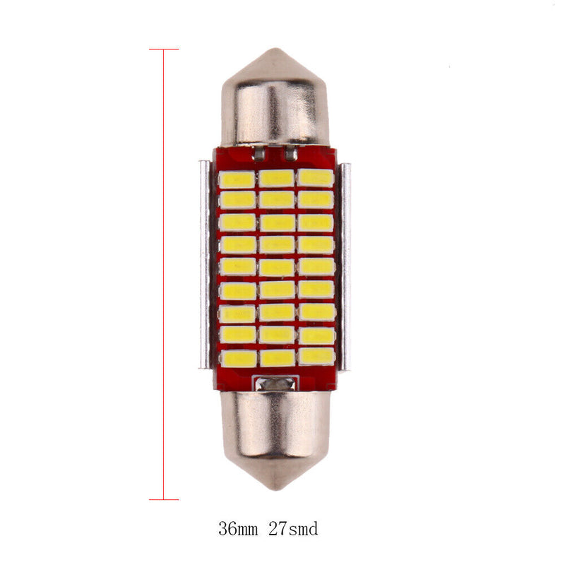 36mm 27SMD Car Styling Double Point High Light Car Coding Reading Lamp Guided Inte
