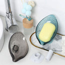 Box Sponge Storage Plate Tray Leaf Shape Soap Box Bathroom Shower Soap Holder