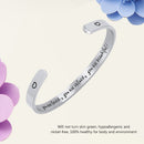 Adjustable Flat You Are Loved Engraved Bracelet Inspirational Art Hand Jewelry