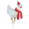 Light-Up Chicken with Scarf Christmas Glowing Rooster Garden Stake (Multi Light)