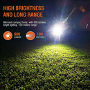 900lm XPG LED Lights Torch with Keychain Type-C USB Rechargeable Work Flashlight