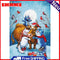 Oil Paint By Numbers Blue Cat Coloring Picture Drawing