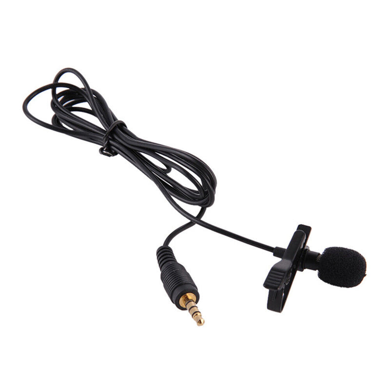 Wired Condenser Hands-free Mike Clip-on Lapel Microphone Link To Smartphone