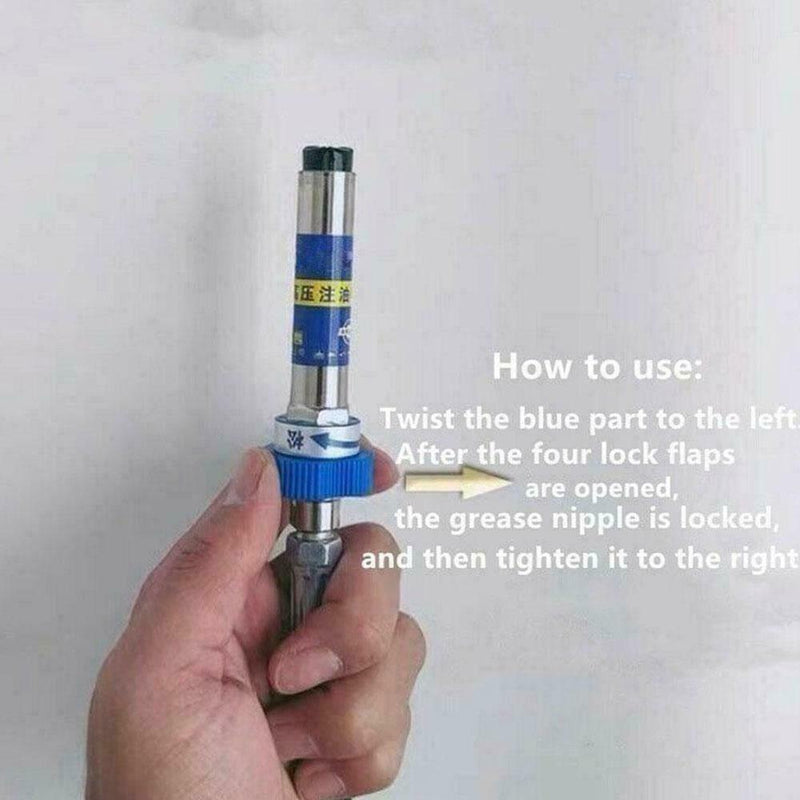High Pressure Grease Coupler Great Gun Adaptor Handy Easy Tools Stable D6T6