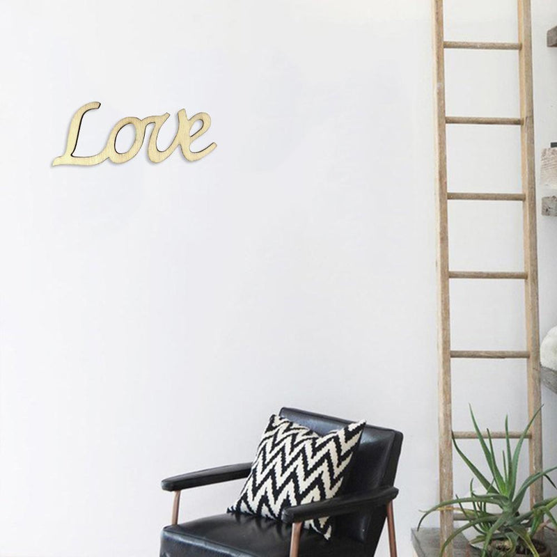 occitop wood love script word sign ornaments rustic wall tattoo for scrapbook