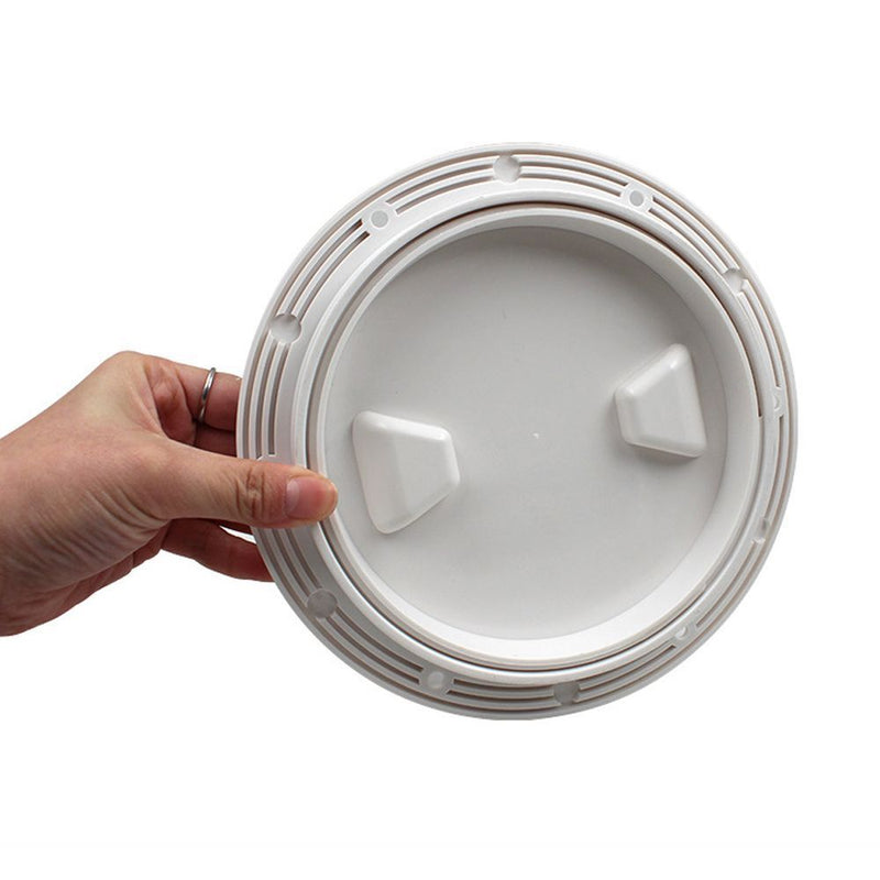 White Non-slip 8 Inch Round Boat Sailing Inspection Deck Cover Lid Marine