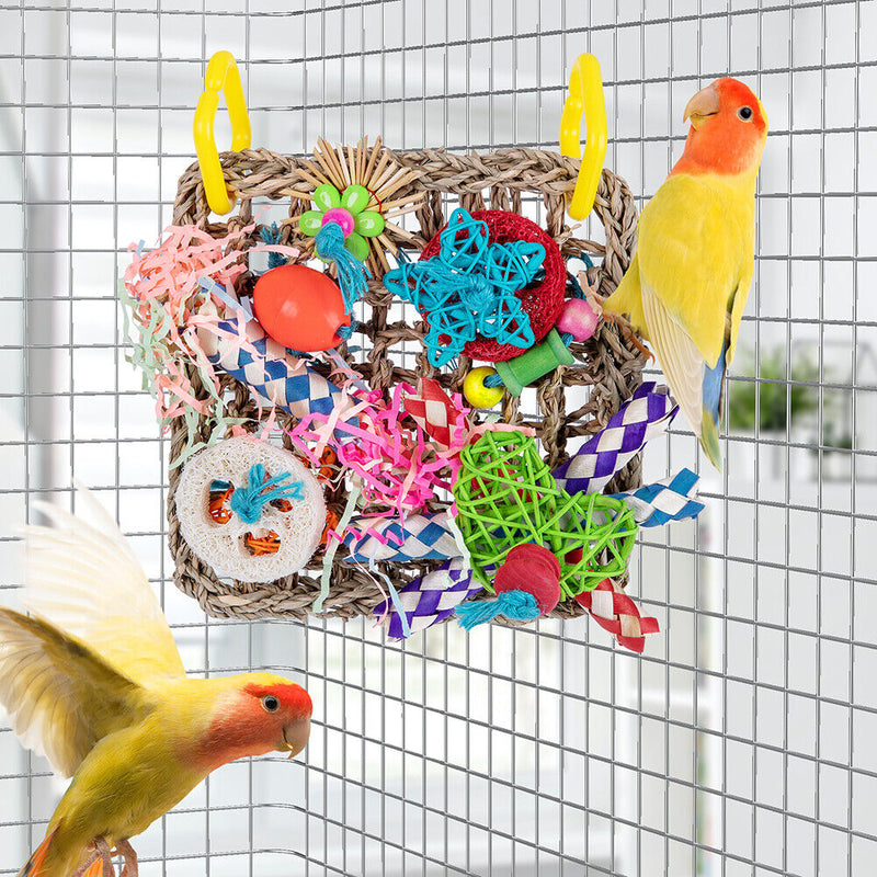 Parrot Chewing Toys Woven Seaweed Hanging Swing Supplies Bird Accessories Newly