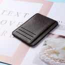 Retro Women PU Litchee Pattern Pure Color Card Case Mini Purse (Dark Brown)