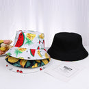 Anti-UV Foldable Double-Sided Bucket Hat Beach Cap Sun Hat Fisherman Cap