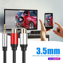 3.5mm 1/8"" TRS Stereo Male to Dual RCA Female Audio Adapter Y Splitter Cable