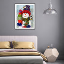 Snowman Cartoon Full Round Drill Mosaic Picture of Rhinestone Handmade Art Kit