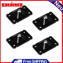 4pcs Stainless Steel Self-Adhesive Universal Pulley Caster Pulleys (Black)