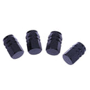 4pcs Aluminum Alloy Car Wheel Tire Valve Air Caps Stem Covers (Black)