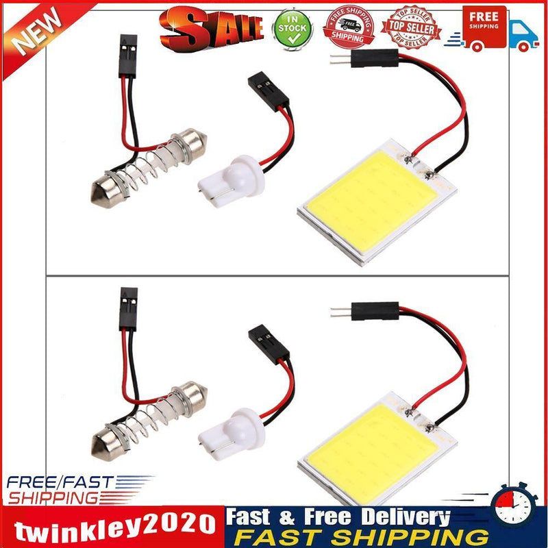 2pcs Xenon HID White24 COB LED Dome Map Light Bulb Car Interior Panel Lamp Newly