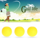Yellow Color 6Pcs Golf PU Ball Indoor Beginner Training Softball Golf Training Aid