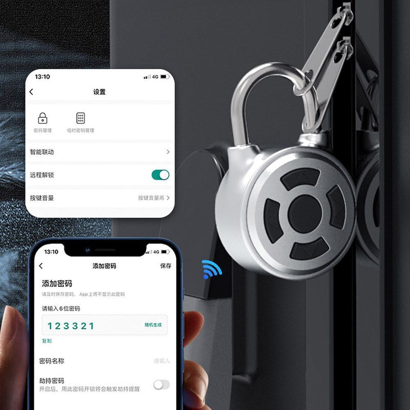 Electronic Intelligent Password Smart Fingerprint Lock Tuya Fingerprint Padlock