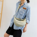 Portable Women Fashion Canvas Messenger Bag Large Capacity Solid Shoulder Pouch