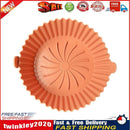 Silicone Air Fryer Liner Kitchen Baking Parchment Steamers Pads (Orange) Newly