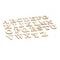 Wooden Letters Alphabet Wood Discs for DIY Scrapbooking Arts Crafts Decoration