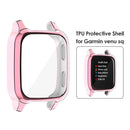 TPU Full Bumper Cover Screen Scratch Case for Garmin Venu Sq (Pink) Newly