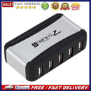 Vertical 7 Port USB Hub USB 2.0 Splitter with Power Adapter for PC Accessories