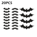 20 Halloween Stickers Bat Black Vinyl Window Decorations Spooky Party Kids Wall`