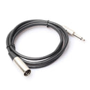 XLR 3-Pin Male to 1/4in Mono Plug Shielded Microphone Mic Audio Cable(1.8m)