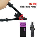Rivets Nuts Insert Flat Head Threaded Nut for Hand Riveter Gun Tools (M12) Newly