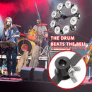 Drum Cymbals Hi Hat Tambourine Bells with Row Jingles Percussion Kids Music