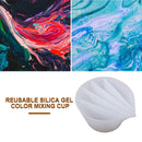 Split Color Mixing Cups Paints Art Tool 5 Channels Pouring Cup White (4) Newly
