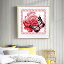 Partial Embroidery Stamped Flower Butterfly DIY Cross Stitch Kit 14CT Needlew