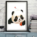 Frameless Hand Painted Digital Picture DIY Panda Paint By Numbers Wall Craft Kit