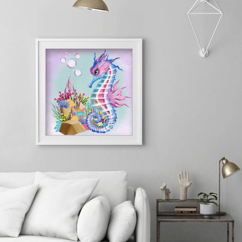 Diamond Painting 5D DIY Sea Horse Full Round Drill Rhinestone Picture Kit