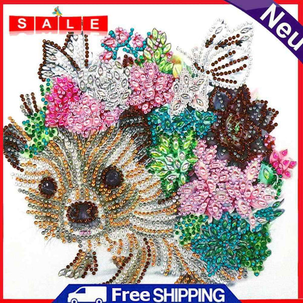 5D DIY Special Shaped Diamond Painting Dog Cross Stitch Kit Home Bedroom Decor