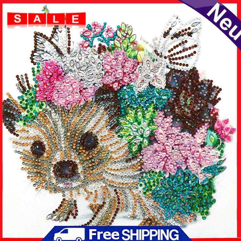 5D DIY Special Shaped Diamond Painting Dog Cross Stitch Kit Home Bedroom Decor