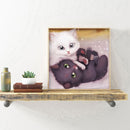 5D Diamond Painting Cute Cats Full Round Mosaic Canvas Picture DIY Home Decor