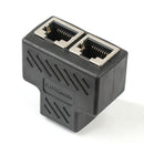 8P8C Adapter Connector LAN Ethernet RJ45 Splitter 1 To 2 Extender Plug