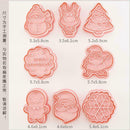 6 Christmas Cookie Biscuit Mould Santa Snowflake Reindeer Gingerbread a a F7B9