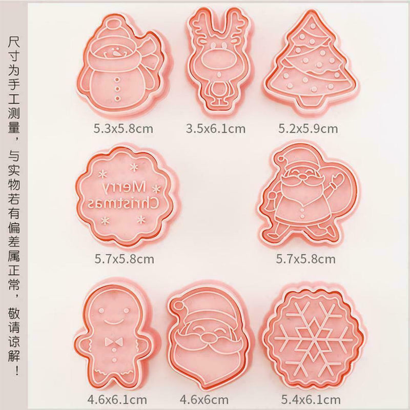 6 Christmas Cookie Biscuit Mould Santa Snowflake Reindeer Gingerbread a a F7B9