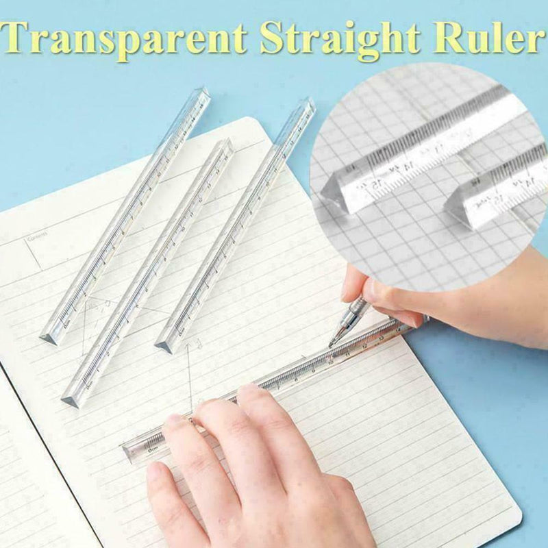 Plastic Straight Ruler Precision Double Sided Measuring Tool Best H5U5