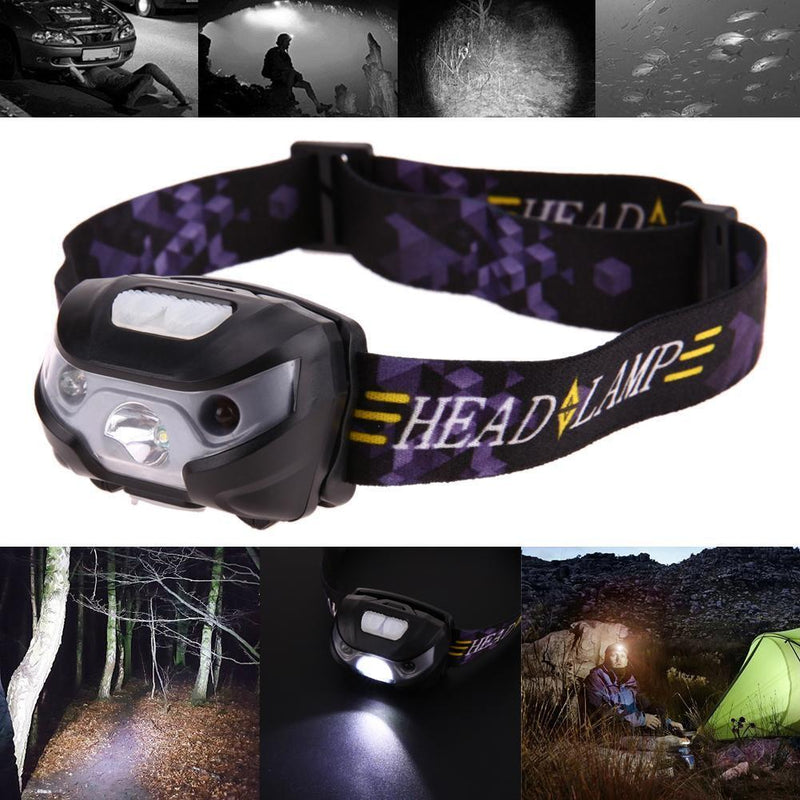 LED Motion Sensor Headlights Headlights USB Rechargeable Head Flashlight