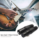 8pcs XLR Adapter 3Pin Male Plug and Female Jack Microphone Audio Cable Conn