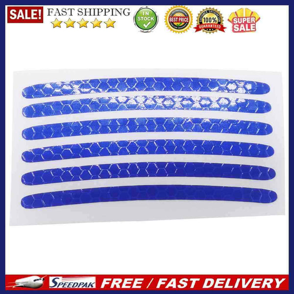 24pcs Wheel Hub Stickers Reflective Tire Rim Tape Strips for Bike Motorcycl