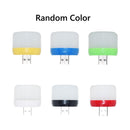 USB Plug Lamp Mobile Power Charging Small Round Night Light (White Light)