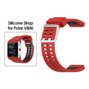 Silicone Watch Band for Polar V800 Replacement Wrist Strap (Red Black) Newly