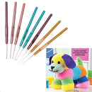 Craft Aluminum Handle Plastic Knitting Needles Sweater Sewing Crochet Hooks