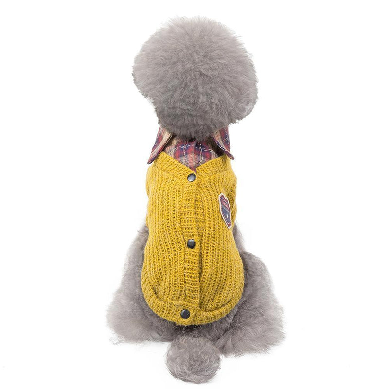 Autumn Winter Lovely Lapel Sweater Small Dogs Cats Soft Cotton Warm Clothes
