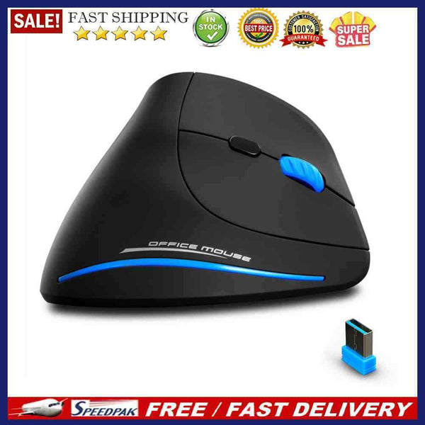 ZELOTES F-35A Wireless Vertical Mouse 2400DPI Optical Mice for Home Office Gamer